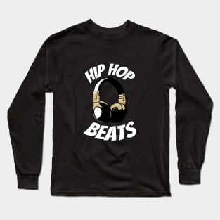 Hip Hop Beats Rap Music Design 90s Kopfhörer Long Sleeve T-Shirt